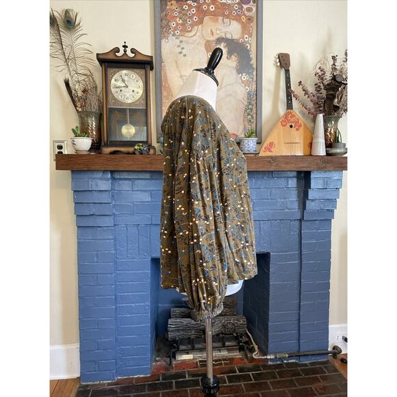 Mistral XL 1X Floral Boho Cotton Peasant Cottagecore Plus Balloon Sleeve UK - Picture 2 of 14